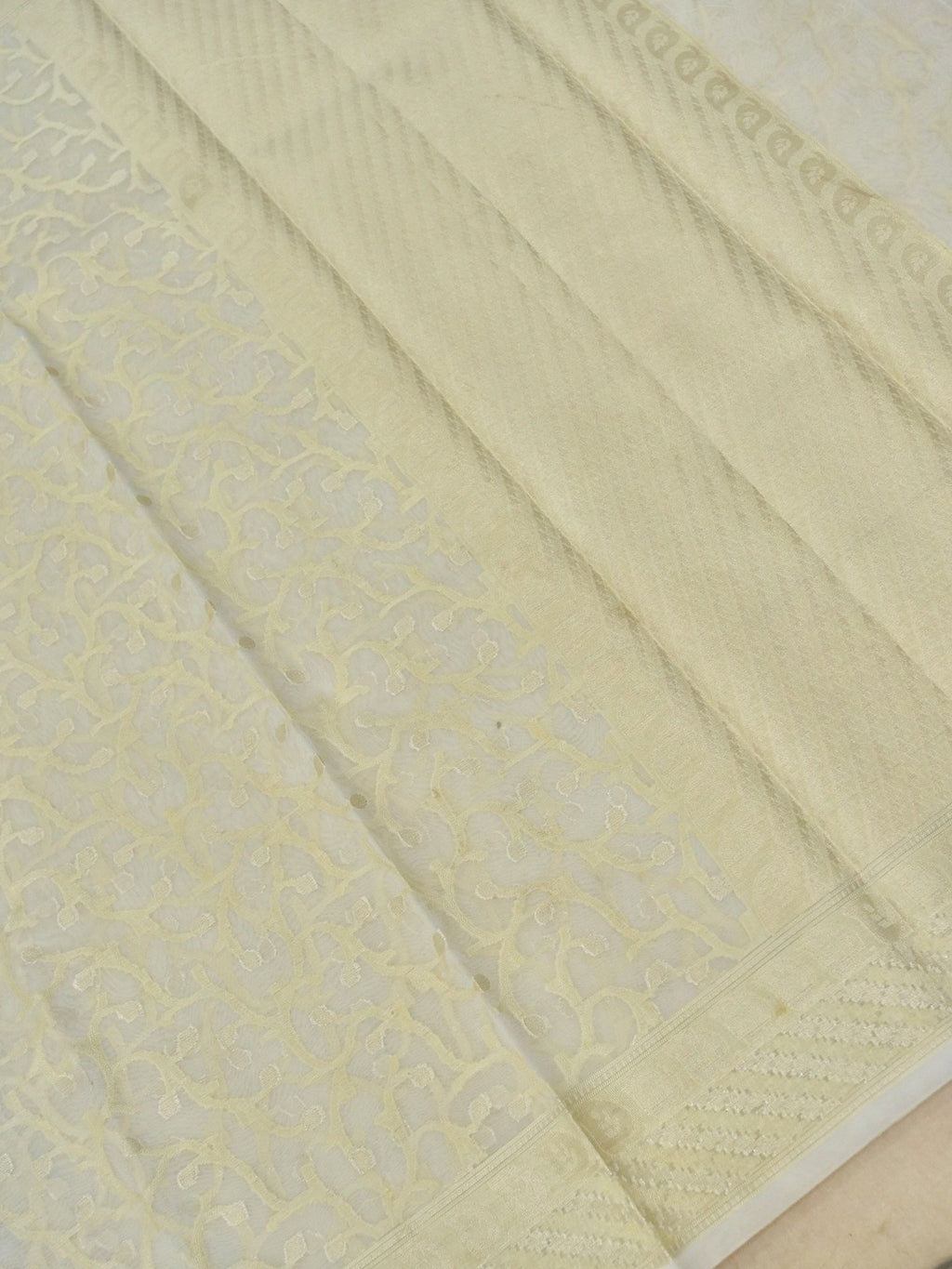Kora Organza Saree Off White