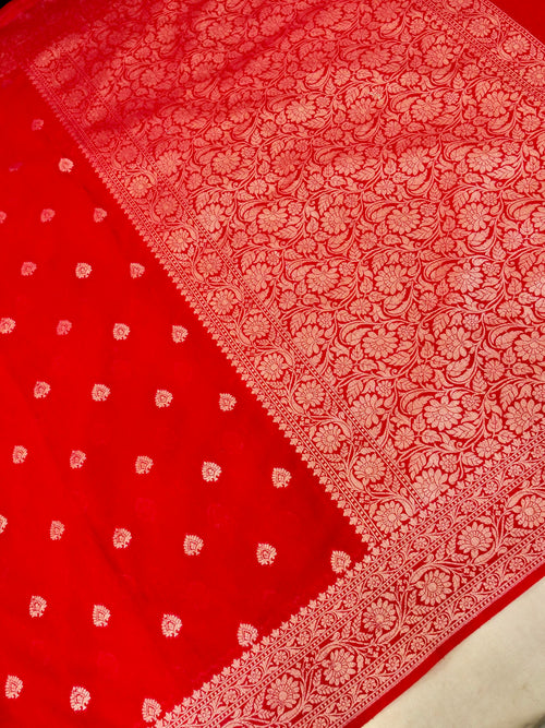 Gorgette Matka Silk saree