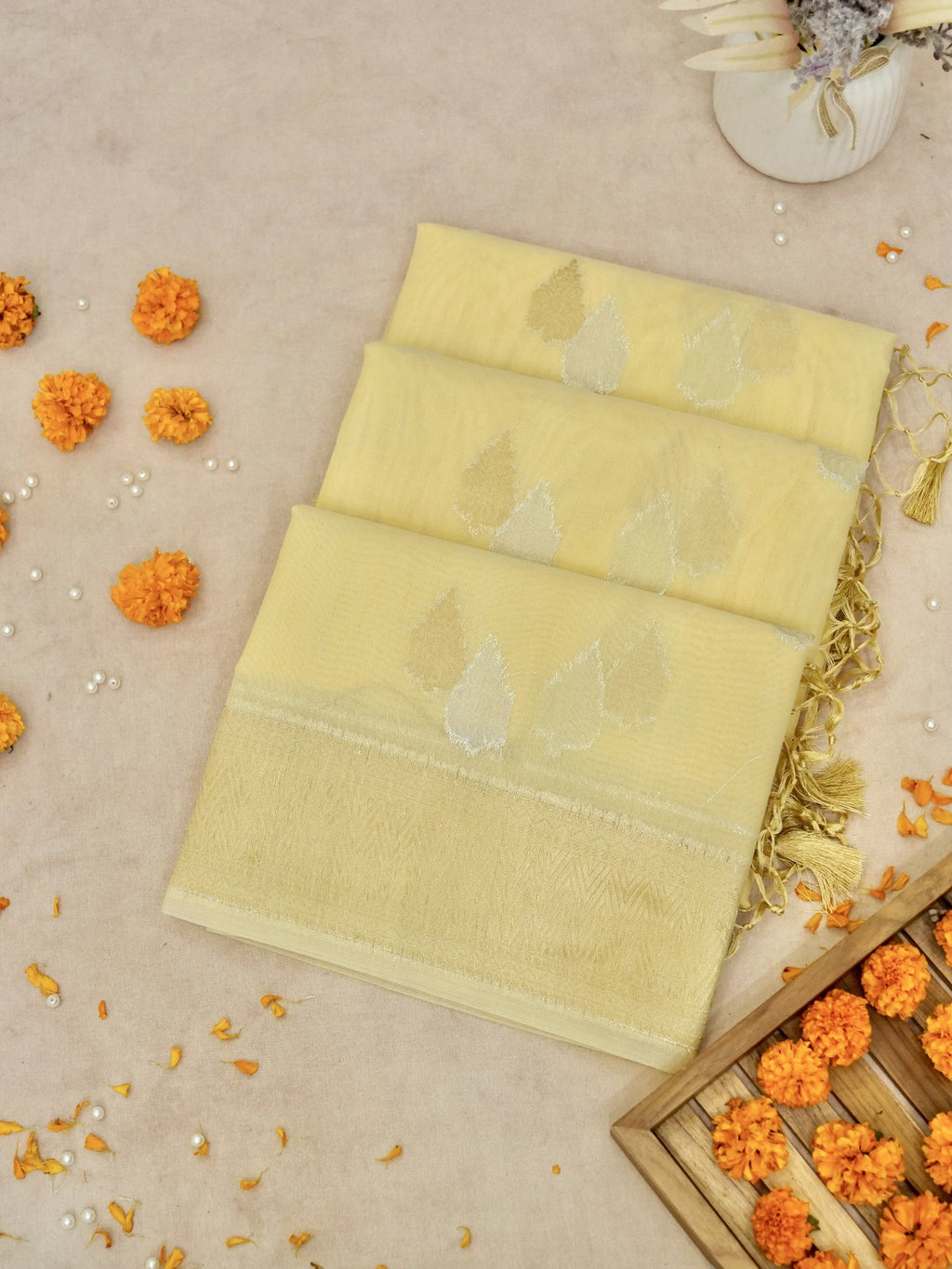 Cotton Silk Saree – Lemon