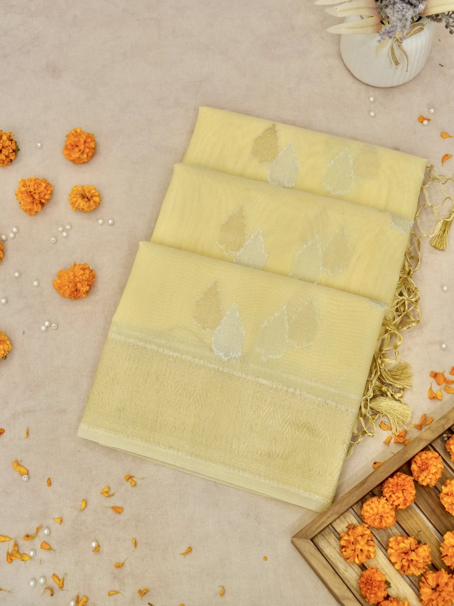 Cotton Silk Saree – Lemon