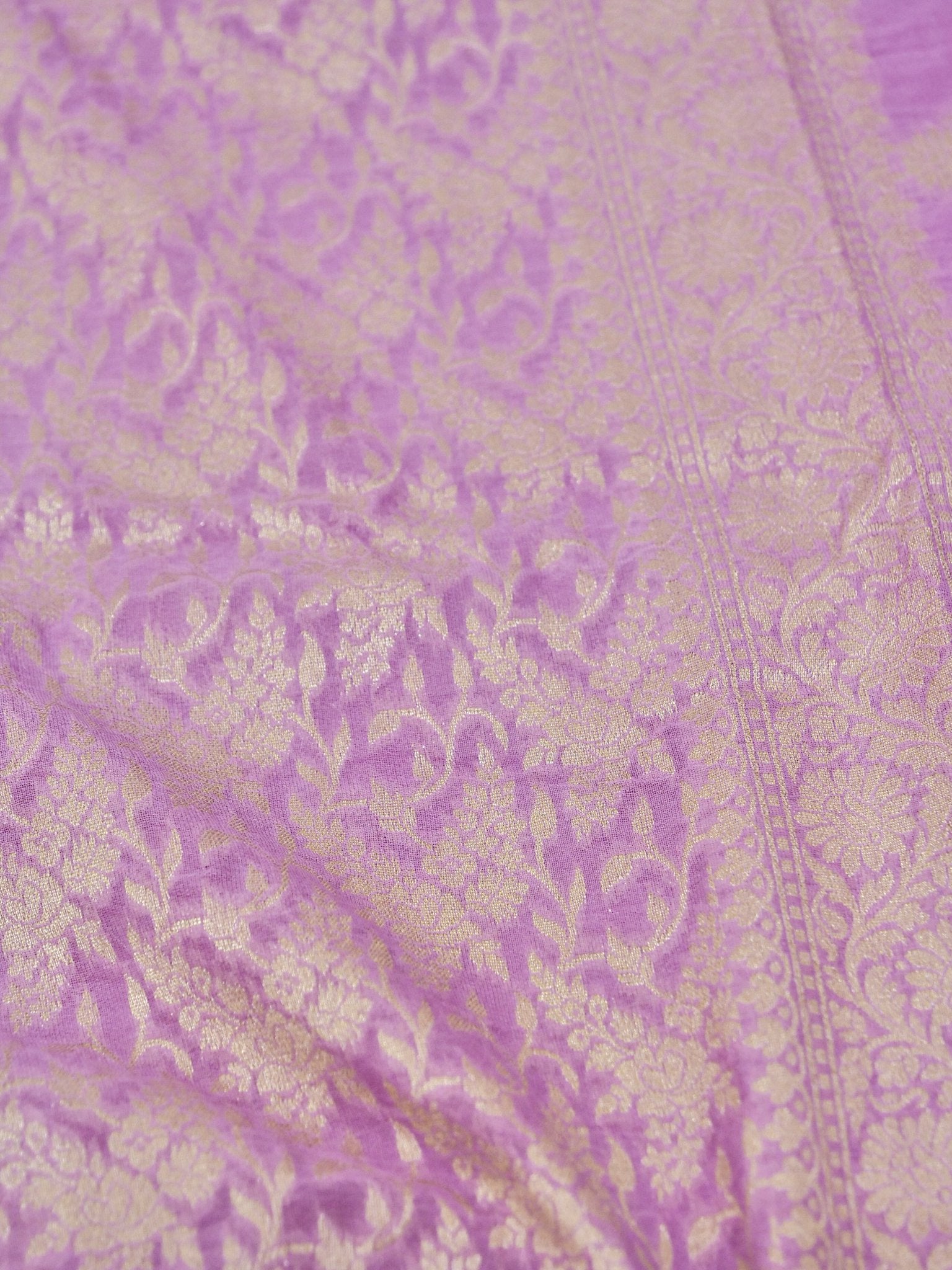 Chiffon Silk Saree – Lavender Tanchui